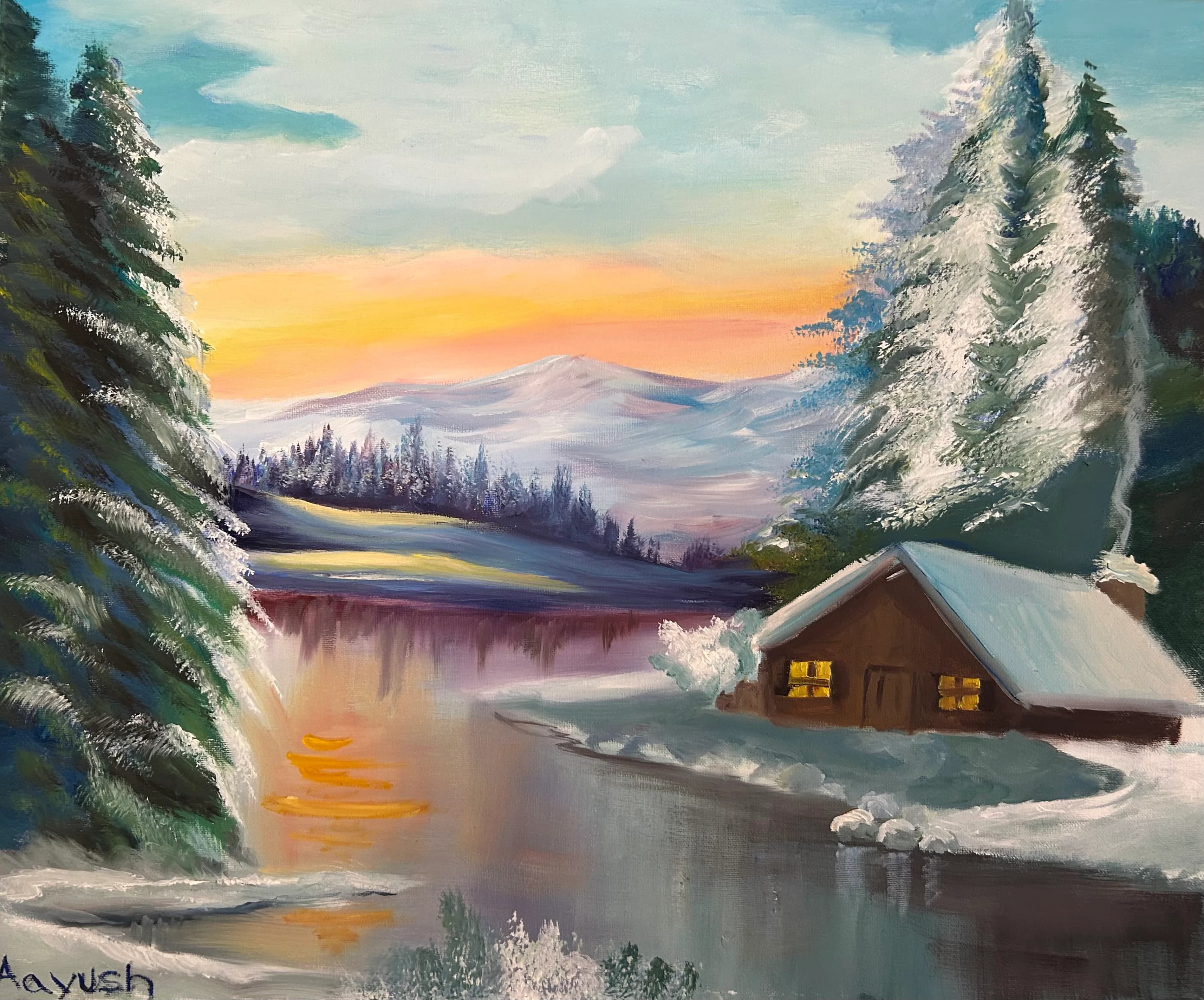 Snowy Cabin